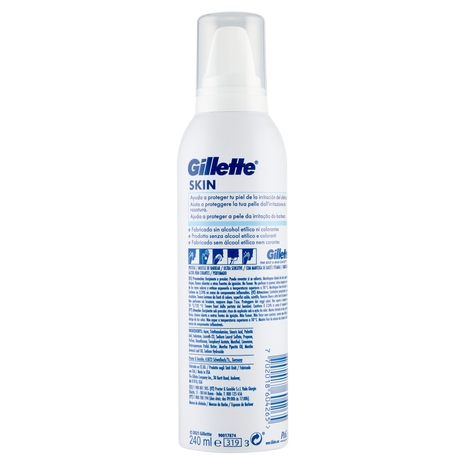 Gillette Mousse da Barba da Uomo Skin Ultra Sensitive con Burro di Karité e Vitamina E, 240 ml